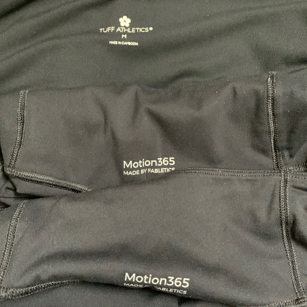 3 pair of black leggings